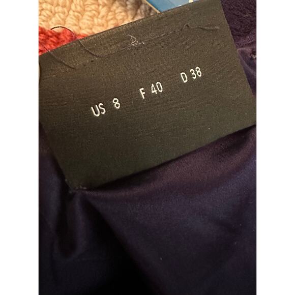 Women US-8 Akris Sleeveless Purple Dress 100% Wool Silk Lining Career Suit - Picture 7 of 7